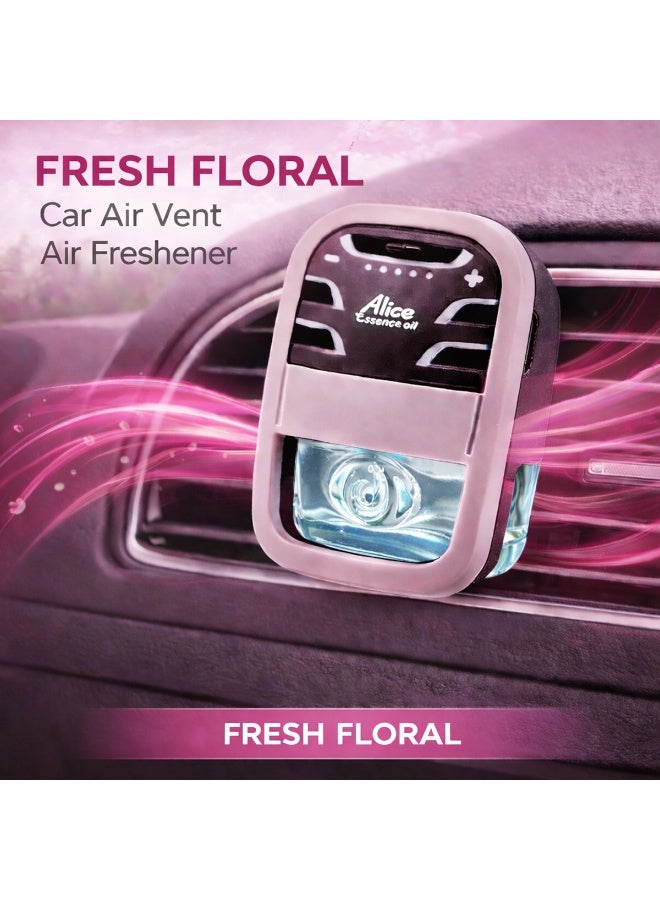 أليس معطر هواء السيارة أليس إيسنس برائحة الزهور المنعشة، مع تحكم قابل للتعديل في شدة الرائحة، مزيل روائح يدوم طويلاً ومنخفض السمية لفتحات مكيف هواء السيارة - Image 5